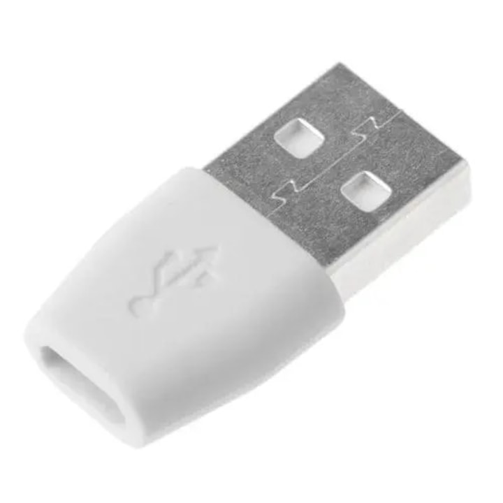 OTG átalakitó adapter (MicroUSB -> USB 2.0), fehér