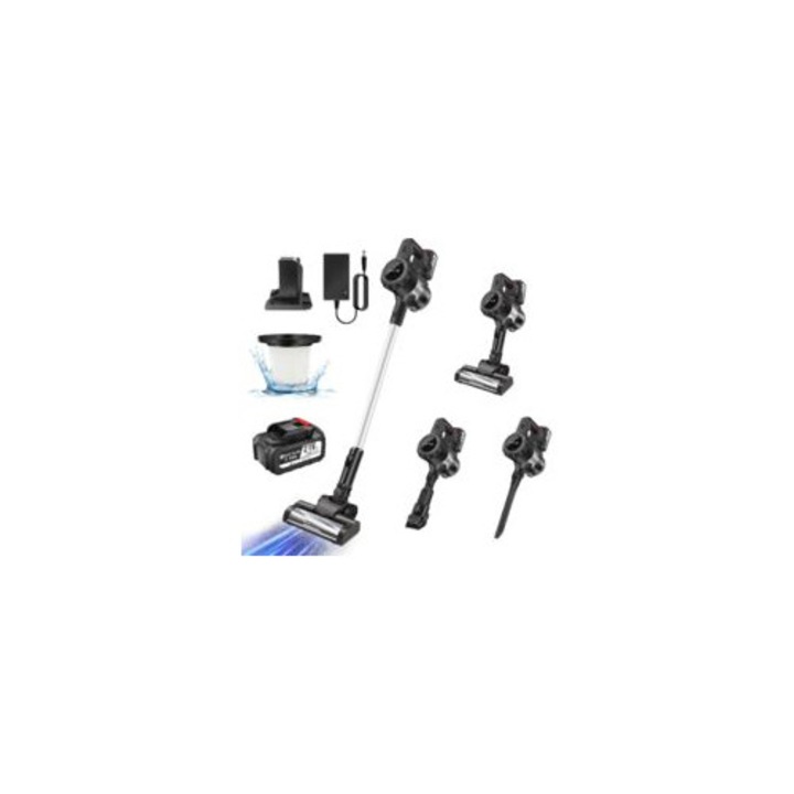 Aspirator fara fir 3600W, 30 kPa, 5 trepte de filtrare, accesorii incluse, pentru curatare pe diverse suprafete