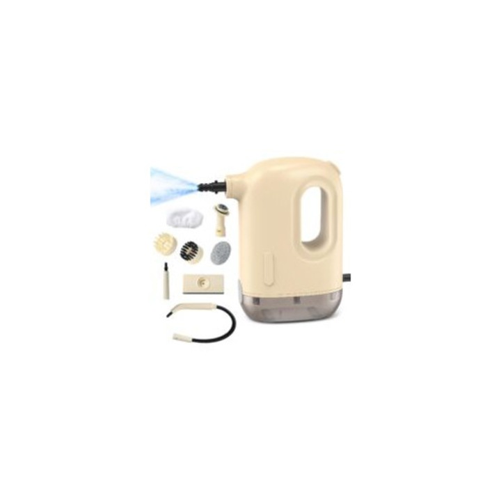 Aparat de curatat cu abur 1200W, 8 accesorii, 300ml, portabil, 1.2kg