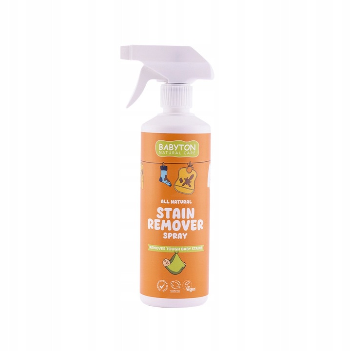 Folttisztító oldat babaruhákhoz, 500 ml, természetes formula, illatmentes, biztonságos újszülöttek számára, Babyton