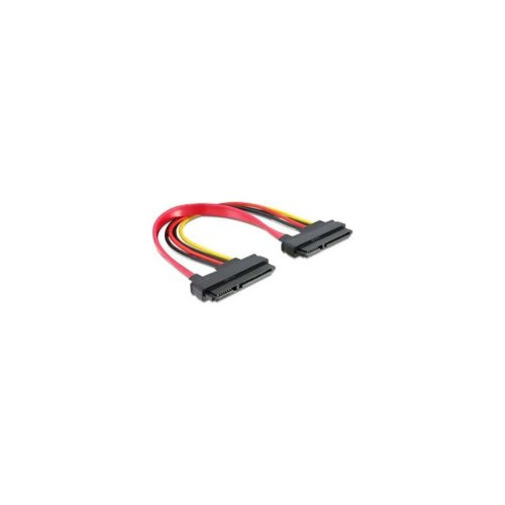 Cablu SATA 22-pin, 20cm, female/female