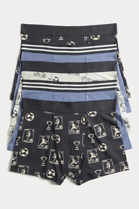Marks & Spencer, Set de boxeri cu imprimeu -5 perechi, Multicolor, 122-128 CM