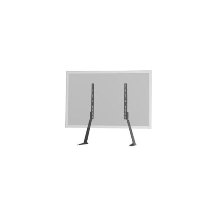 TV állvány 32-70 hüvelykes televíziókhoz, 50 kg teherbírás, 3 magassági szint, minimalista design, fekete