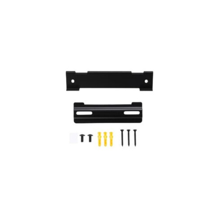Set suporturi pentru montare pe perete, accesorii pentru difuzoare inteligente, negru, 2 bucati