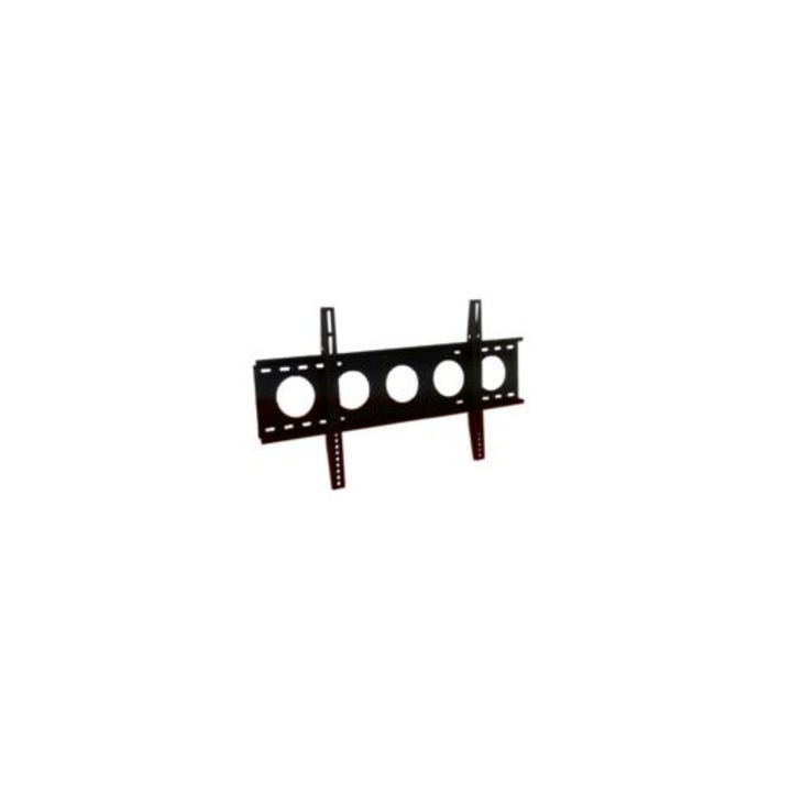 Suport TV din bambus, pentru ecrane 32-42 inch, design negru, dimensiuni ajustabile