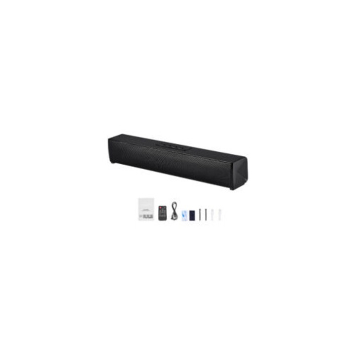 Soundbar 2.0, 80W, Bluetooth, 450x75x80mm, távirányítós vezérlés, TV szett