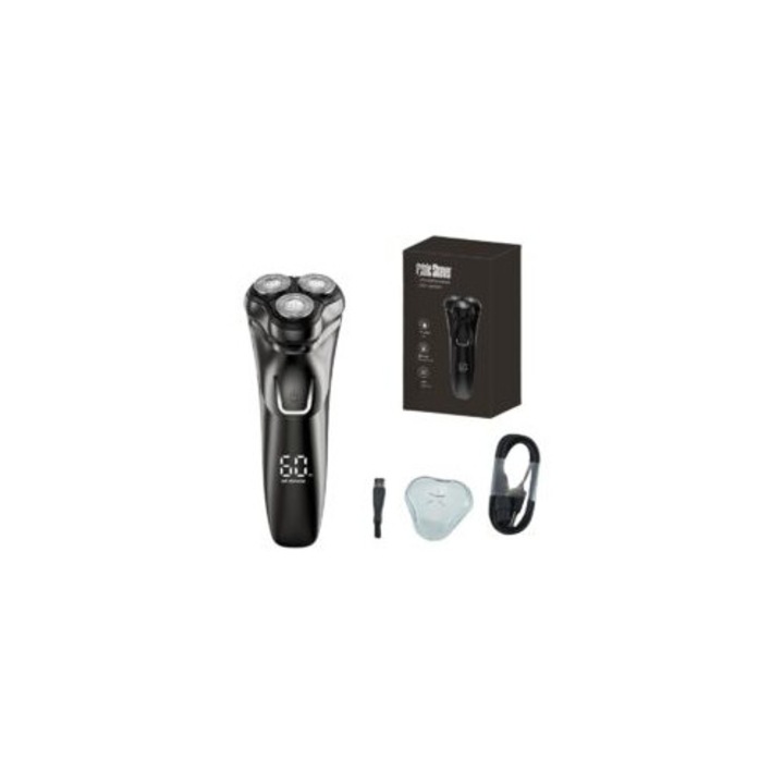 Aparat de ras electric, 4D, protectie IPX7, pentru piele sensibila, negru