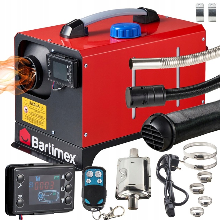 BARTIMEX TSD-2 dízel hőlégfúvó, 8kW, 230V/12V, 25x41x31cm