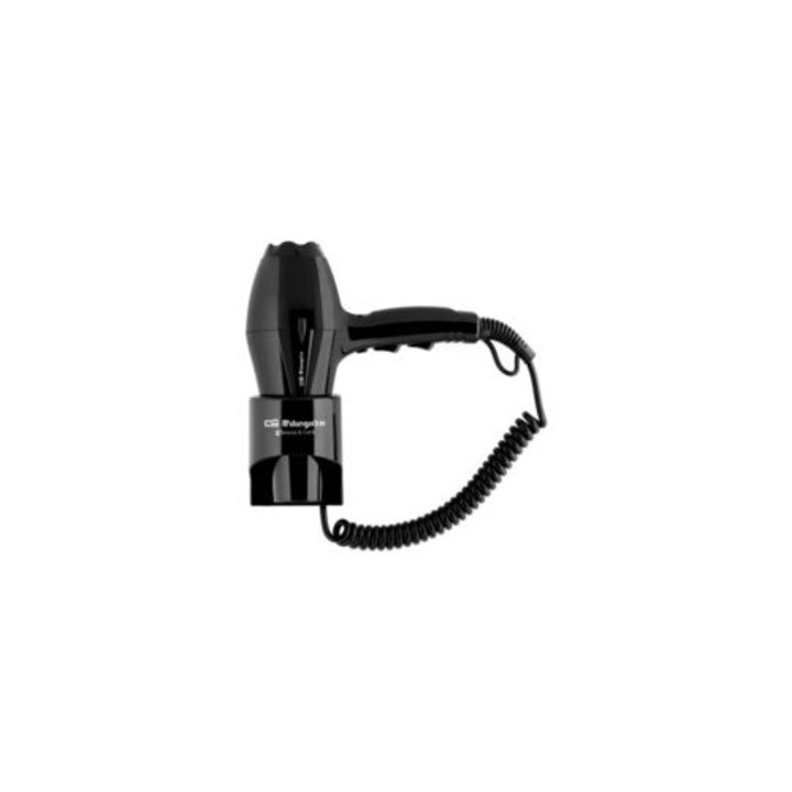 Uscator de par hotelier, 1800-2000 W, 2 viteze, 3 temperaturi, negru, montare pe perete