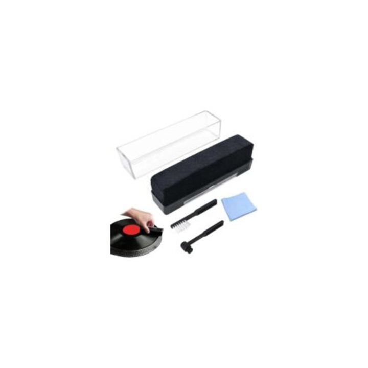 Set de curatare pentru vinil, perie din catifea, perie moale, carpa de curatare, accesorii audio Hi-Fi