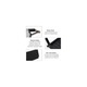 Set de 2 rafturi pentru TV, 33x16cm, negru, material ABS