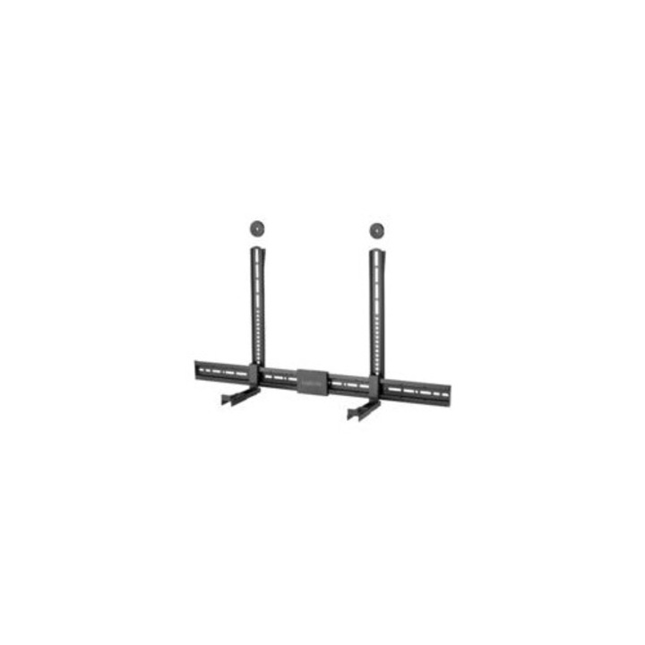 Soundbar tartó, falra/VESA rögzítés, 15 kg teherbírás, méretek 195x844x462mm, fekete szín