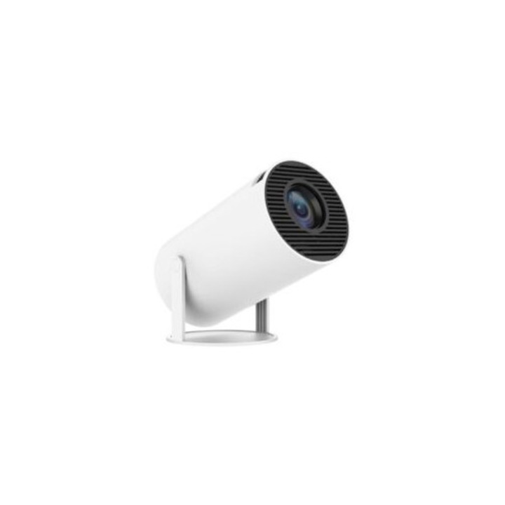 Hordozható 4K videoprojektor, 120 lumen, 1080p támogatás, fehér, kompakt