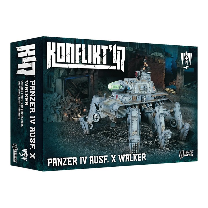 Konflikt '47 játékbővítmény, Axis Panzer IV Ausf. X Walker, Warlord Games, összeszerelhető modell, szürke