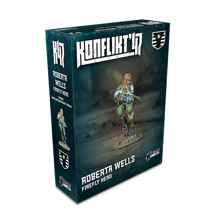 Konflikt '47 játékbővítmény, United States Roberta Wells Firefly Hero, Warlord Games, összeállítható modell, szürke