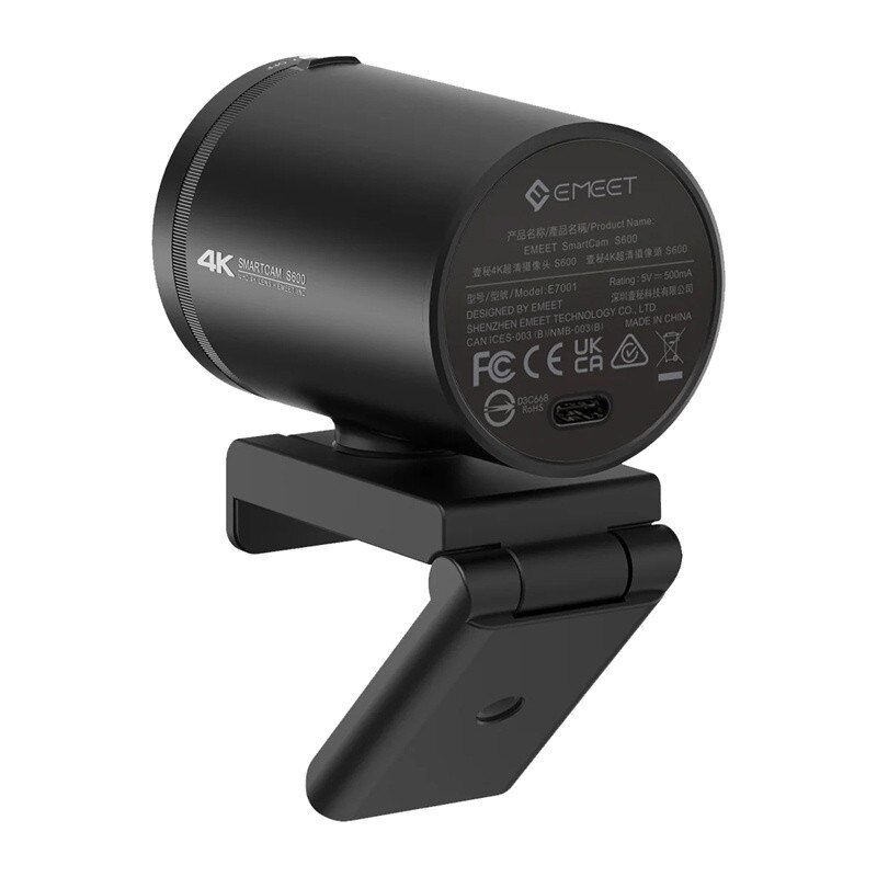 Camera Web EMEET SmartCam S600, 4K / 30 FPS, Microfon integrat, ideala ...