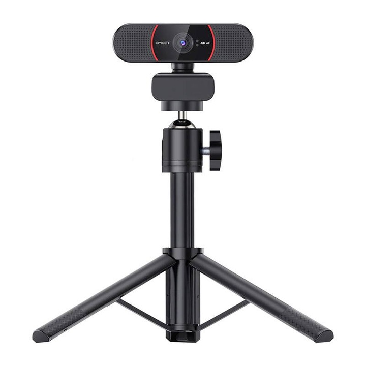 Kit Camera Web Emeet SmartCam C960 4K cu Trepied Negru