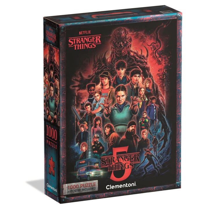 Stranger Things Fight the Darkness 1000 db-os Compact puzzle Clementoni