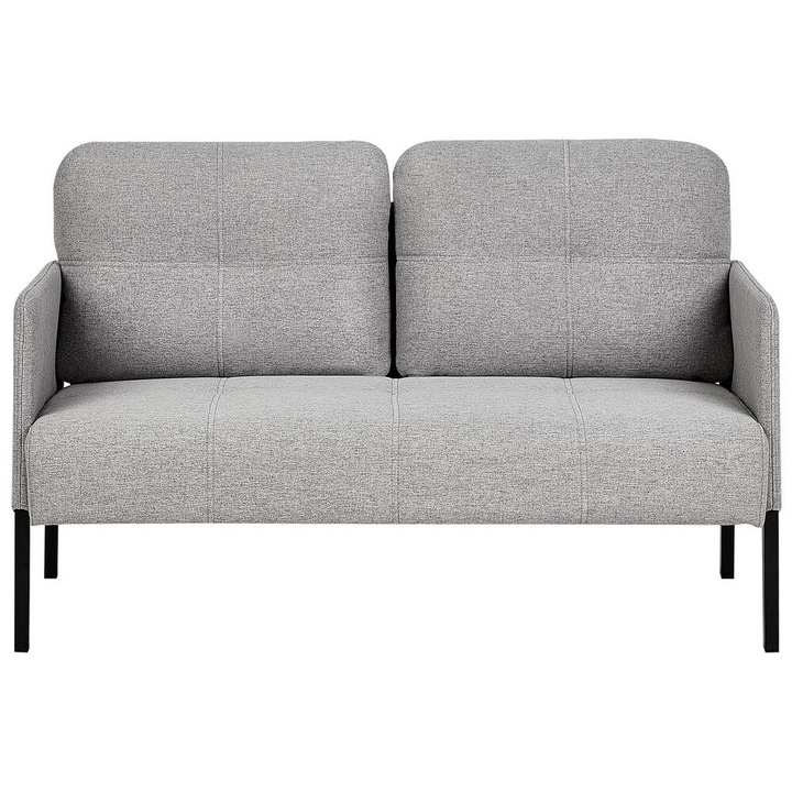 Kétszemélyes világosszürke kárpitozott kanapé Lahti