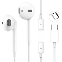 FooFoony Casti intraauriculare Samsung Earbuds cu fir USB C pentru Samsung Galaxy S26 Ultra/S26/S25Ultra/S25/S24/S23/S22/S21/S20/A17/A16 5G/A15/A36, casti cu fir pentru iPhone, USB C, pentru iPhone 17/17 Pro Max/Air/16/15