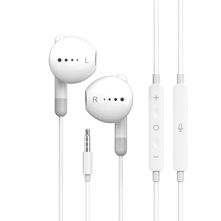 FooFoony fülhallgató, vezetékes fülhallgató, zajszigetelő, beépített mikrofonnal és hangerőszabályzóval, 3,5 mm-es jack csatlakozóval rendelkező eszközökkel kompatibilis, kompatibilis a Google Pixel 8 7 6A 5 Samsung S24 S23 S22 S21 S20 A55 készülékekkel