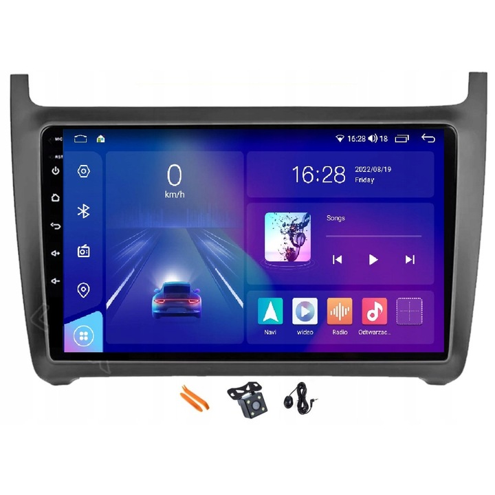 Navigatie GPS BLUENAVI BN432P, 9" képernyő, Android 13, 1280x720px, 4GB RAM, 32GB tárhely, VW POLO 5 V (2009-2017) számára