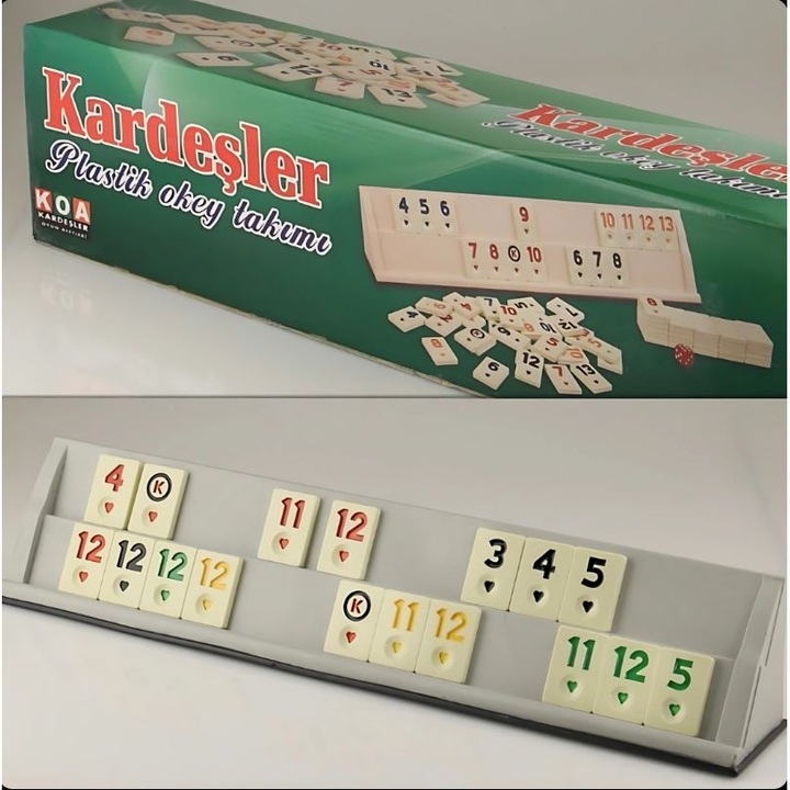 Kardesler műanyag remi társasjáték 55cm, családnak és barátoknak