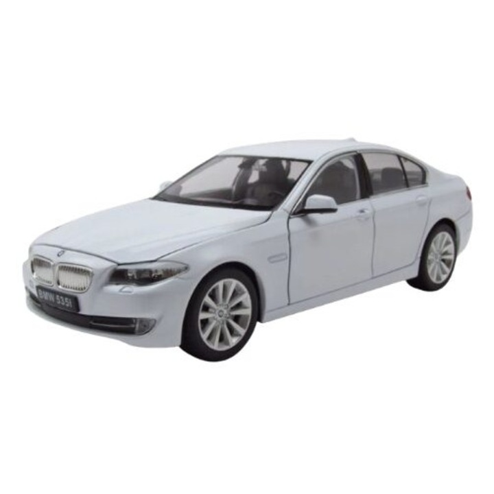 BMW 535i 2010 fehér autómodell, 1:24 Welly