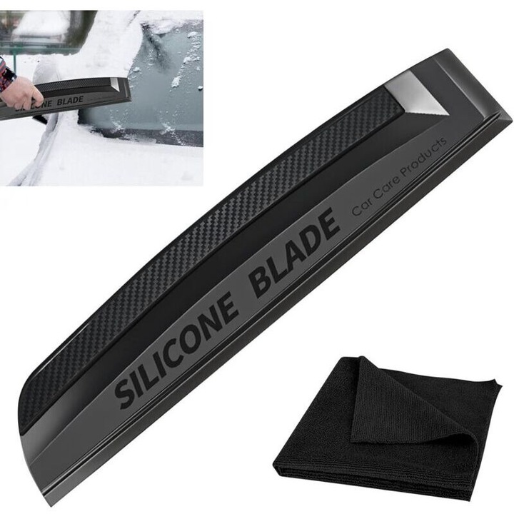 Racleta din silicon pentru masini, design ergonomic, material de calitate, multicolor