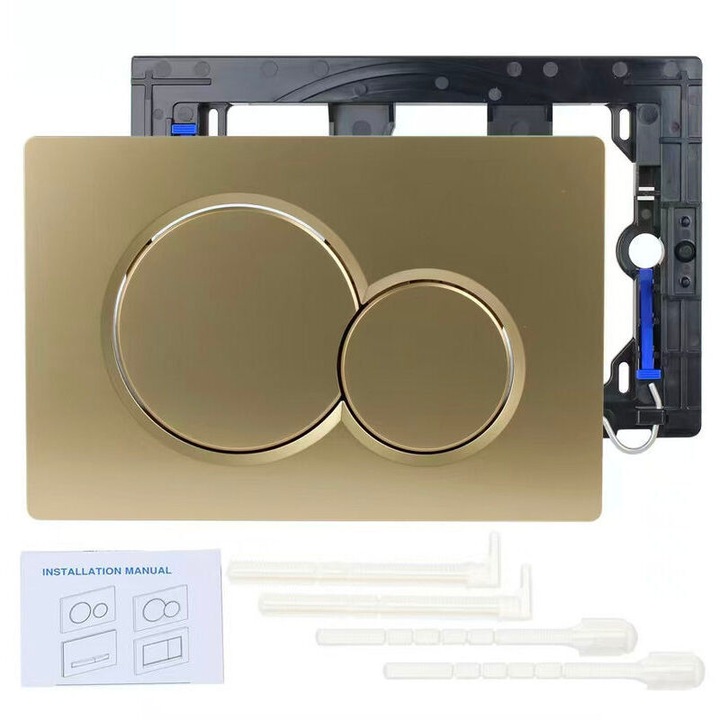 Placa de actionare pentru rezervor de apa, plastic dur, design minimalist, instalare fara unelte, 115.770