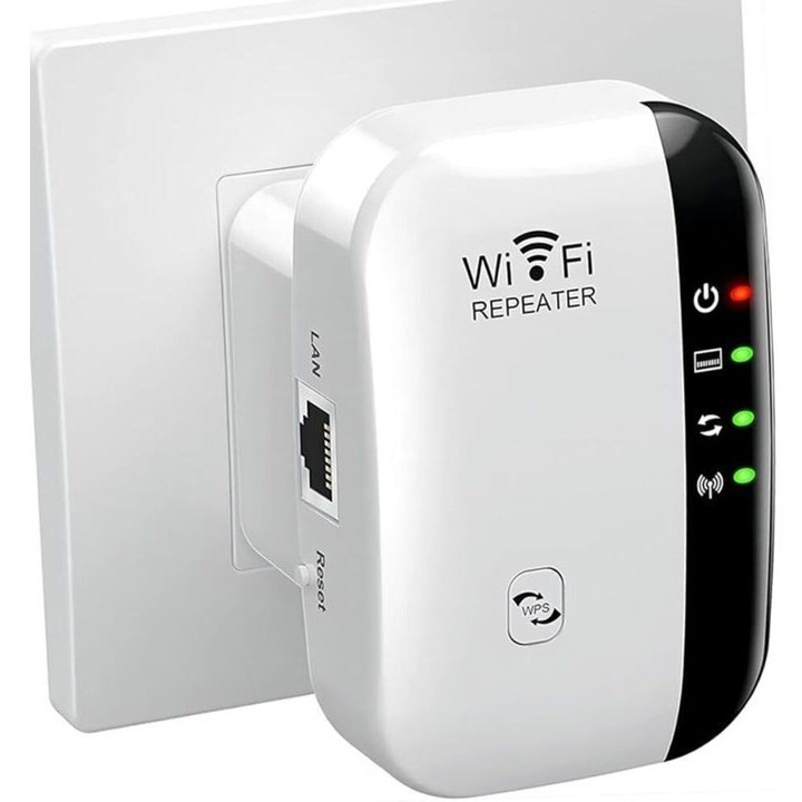 WiFi erősítő 300Mbps, 2.4GHz, vezeték nélküli Ethernet porttal, WiFi bővítő