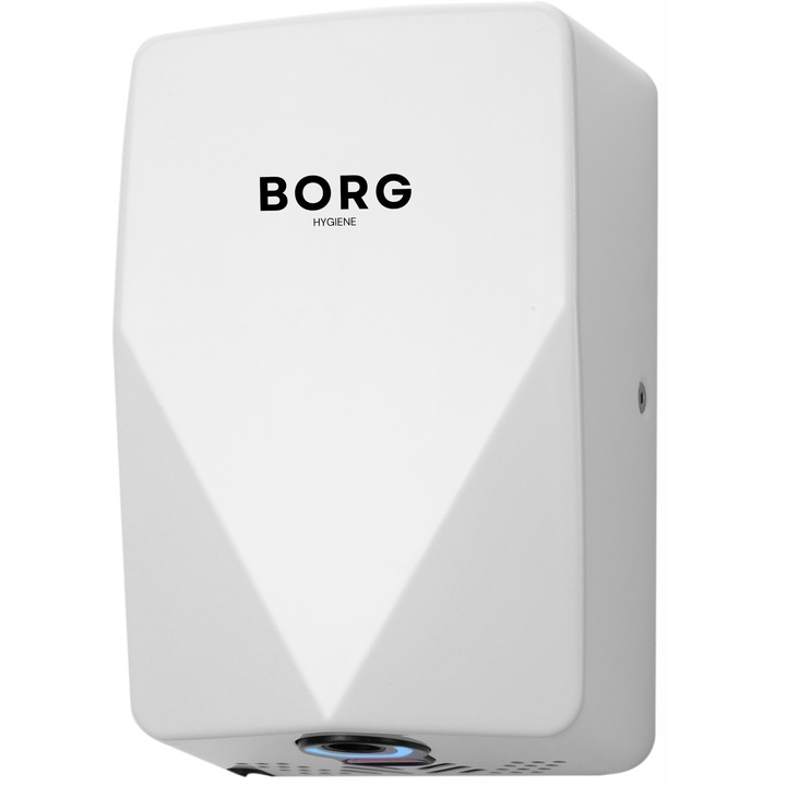 BORG Marin 700W kézszárító, inox, 10-12 mp, fehér, 256x174x102mm
