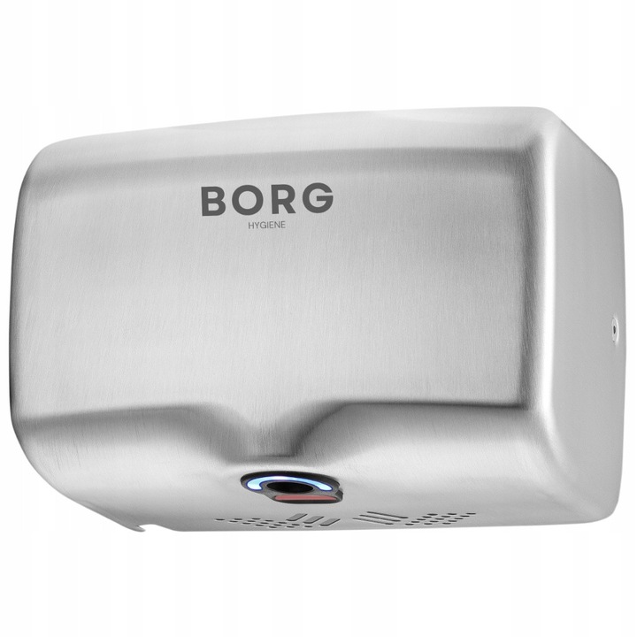 BORG Breva kézszárító 1350W, matt rozsdamentes acél, 9-11 mp, IPx1, 173x256x152mm