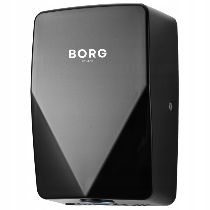 BORG Marin 700W kézszárító, rozsdamentes acél, fekete, 10-12 mp, 256x174x102mm