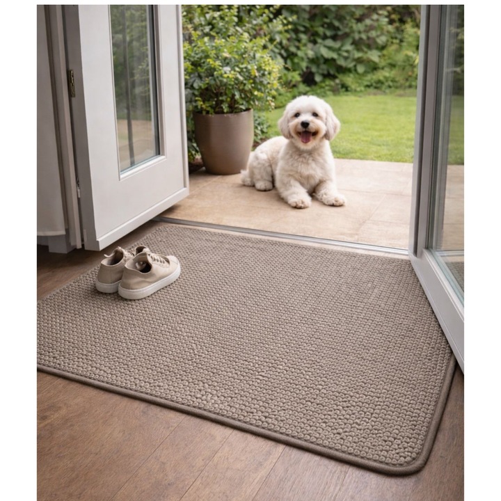 Csúszásgátló fürdőszobaszőnyeg, OPTIM DEKO, nedvszívó, barna, 60x40cm