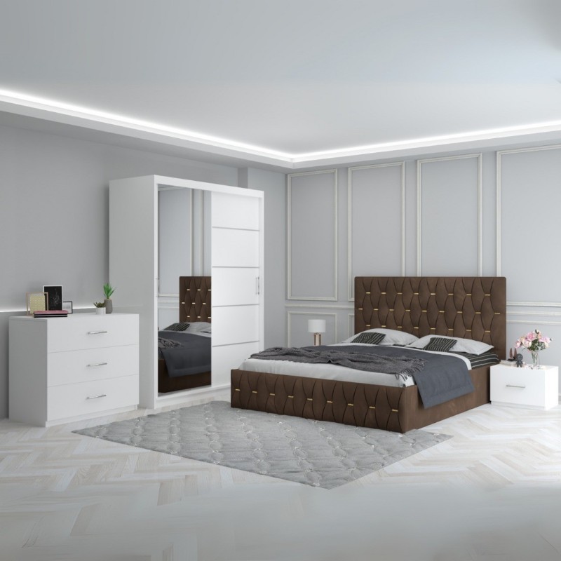 Dormitor Eric Maro Set Complet Cu Pat Tapitat 180x200 Dulap 150x208 dormitor-eric-maro-set-complet-cu-pat-tapitat-180x200-dulap-150x208