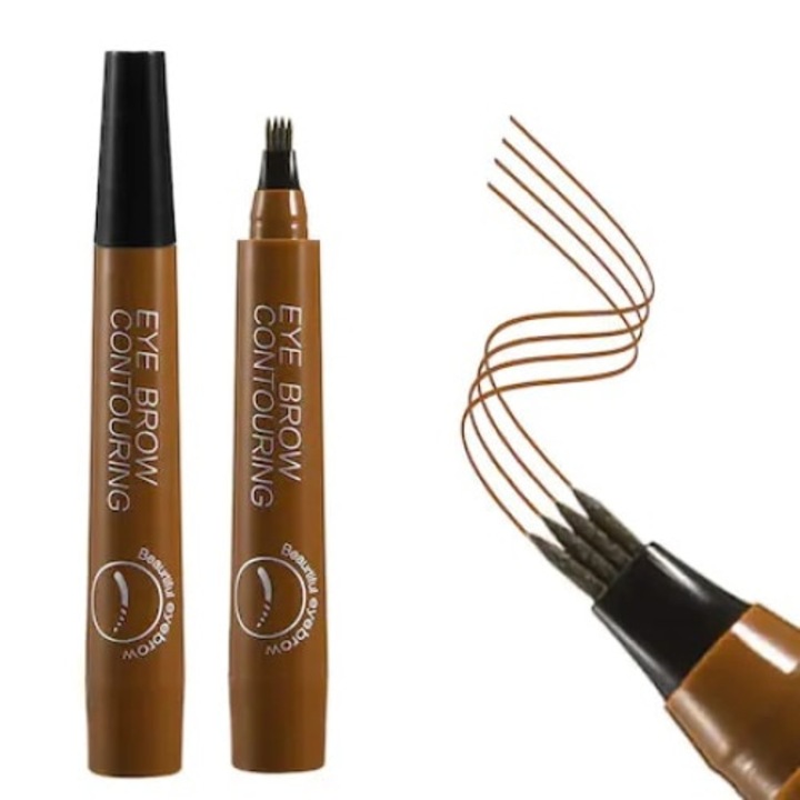 Creion sprâncene 3D Microblading, Macvi, rezistent la apă, durata lungă, 01 maro deschis, 5g