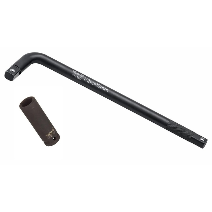 Cheie de roti ramforsata L 500 1/2 + tubulara de impact lunga 17 mm