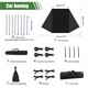 Marchiză auto neagră, cort pentru camping, impermeabil, pentru 5-8 persoane, 445x290cm
