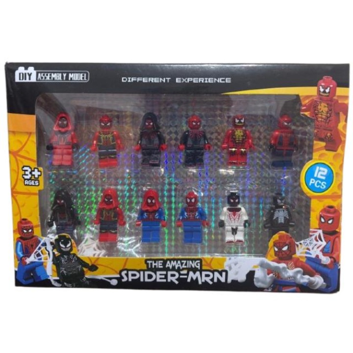 Pókember, Roblox figura szett, többszínű, 5 cm