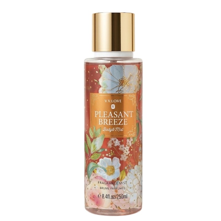 Testpermet nőknek, V.V.LOVE, Pleasant Breeze, virágos, 250 ml