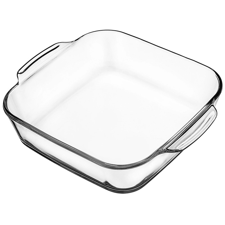 Tava pentru cuptor, 2.4 L, Patrat, Ceramica, 25 cm