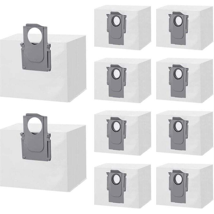 10 darabos porzsák készlet Roborock S7 MaxV Ultra/S7 Pro Ultra/Q7 Max+/Q5+ porszívókhoz, nagy kapacitású, 18x11.5x14cm