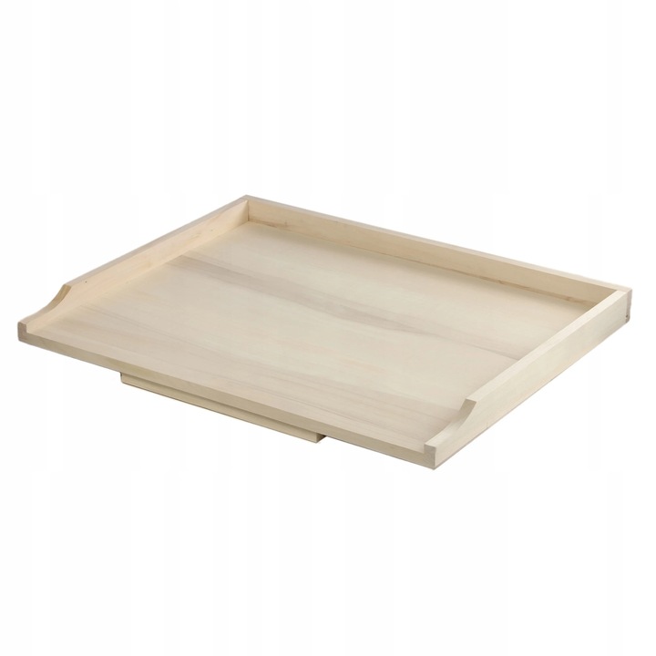 Placă din lemn pentru frământat, margini înăltate, lemn de plop, 53x40cm