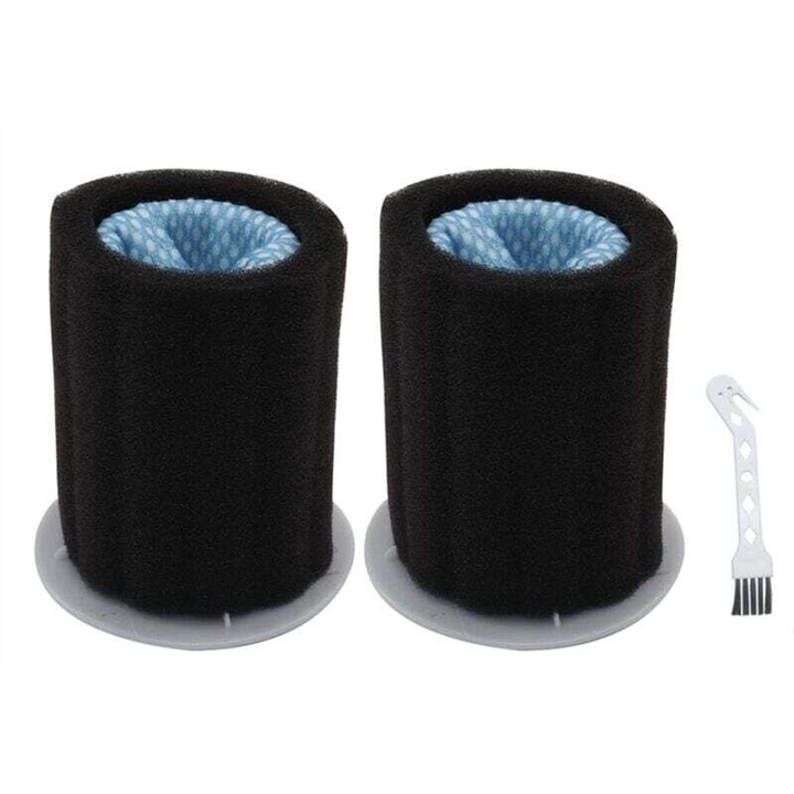 Újrafelhasználható HEPA szűrő készlet álló porszívókhoz, 2 darab, fekete, műanyag és szivacs