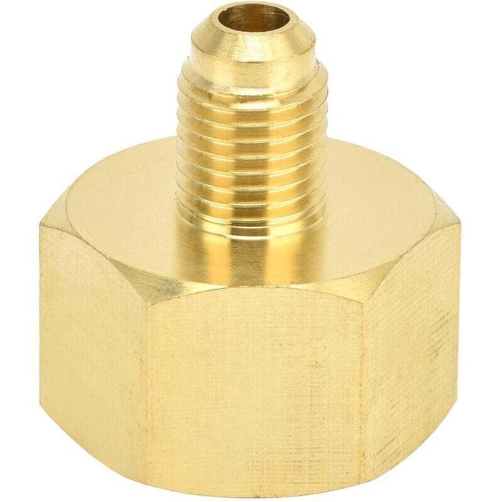 Adapter Gas R404 Adaptor refrigerant, 1/4 SAE, pentru R32, R134A, R407A, R404A, R422A ...