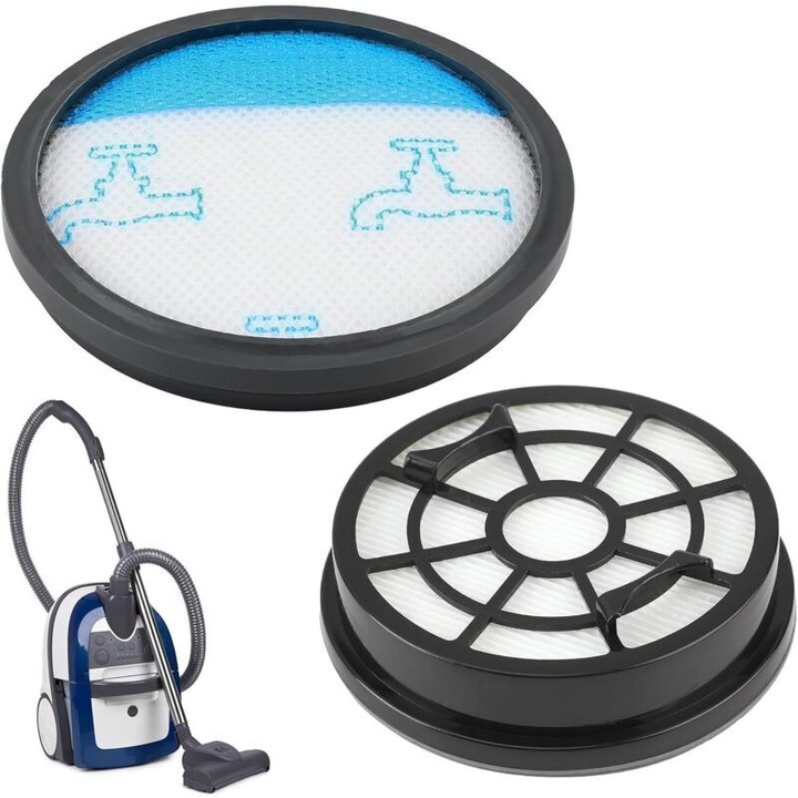 Set filtre aspirator Rowenta Swift Power Cyclonic, 1 pre-filtru si 1 post-filtru, materiale durabile, eficienta ridicata de filtrare