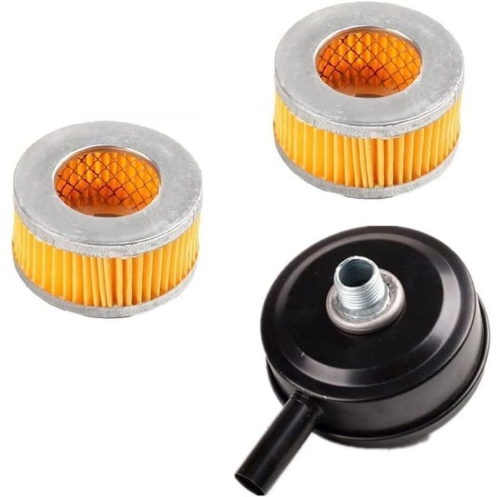Hangtompító 20mm, kompresszor tartozékok, 2 tartalék szűrővel, fém