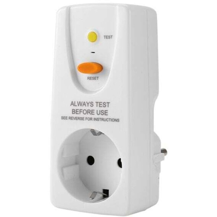 Priza de protectie GFCI 16A, alb, 240V AC, pentru siguranta electrica, set de 1 buc.