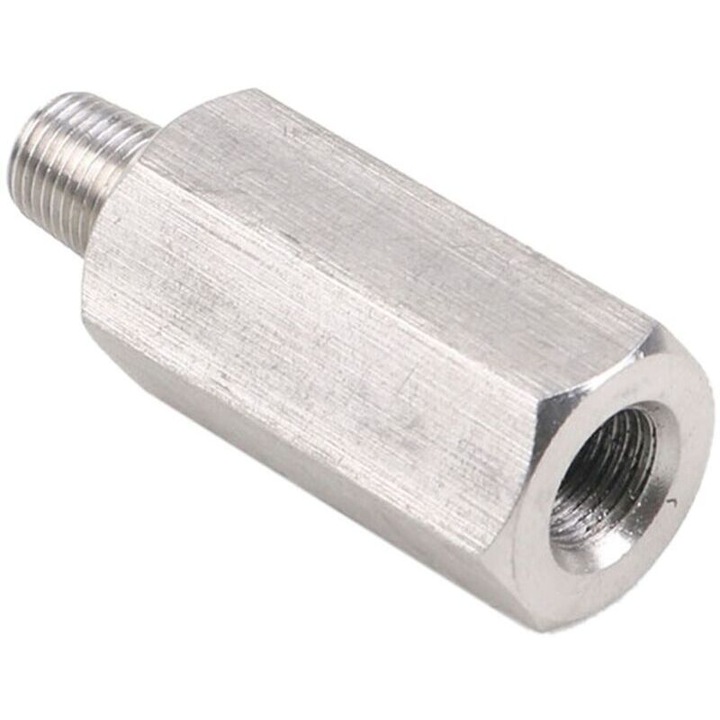 Conector turbo din otel inoxidabil 1/8-inch BSPT, 1 set, argintiu, dimensiuni 2x1.5x0.75 inches